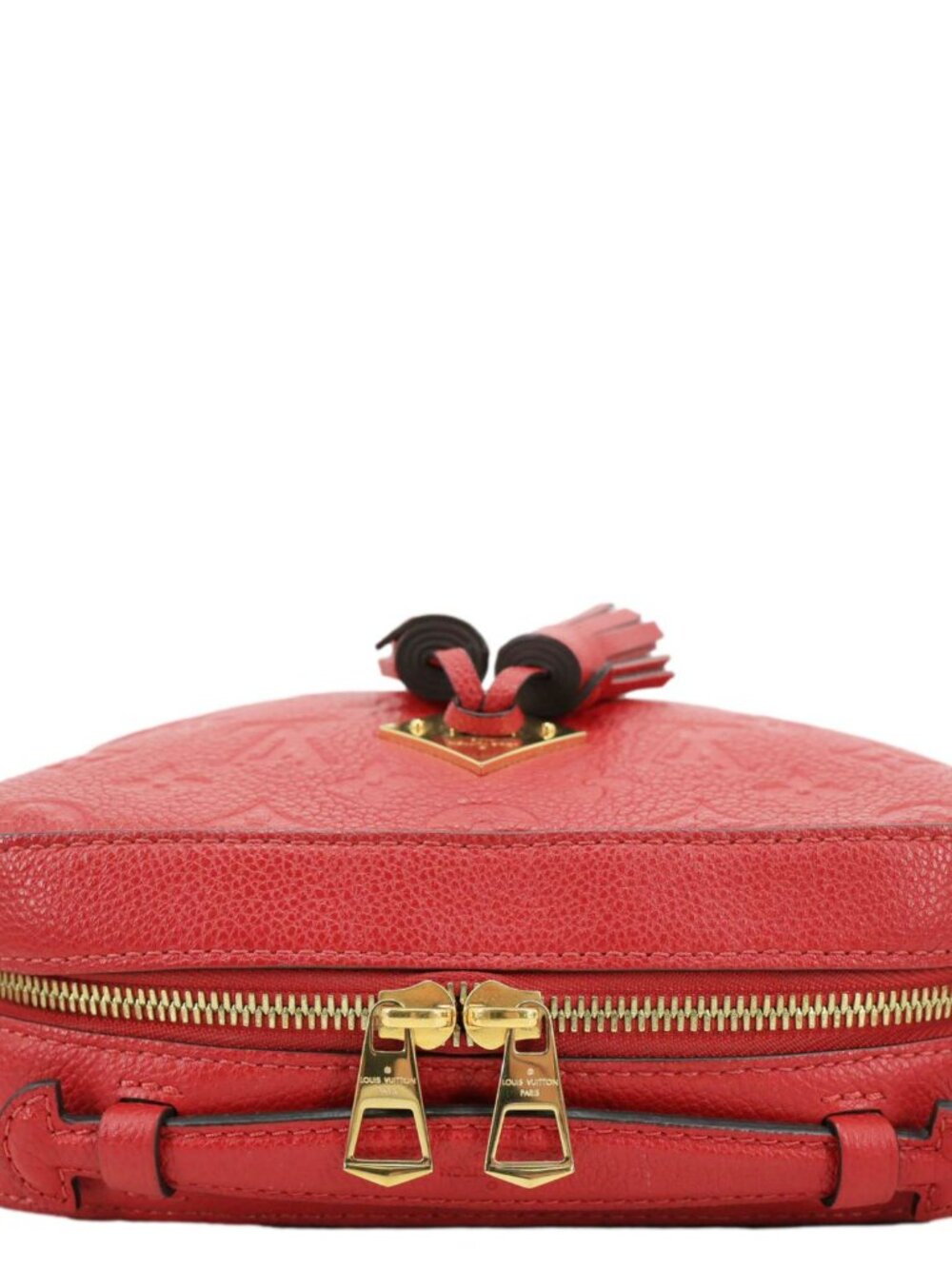 Louis Vuitton Saintonge Monogram Empreinte Leather Crossbody Bag Red - Picture 5 of 13